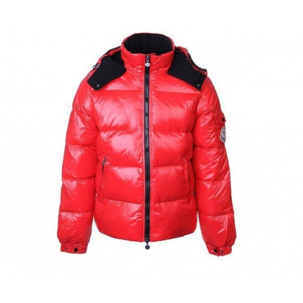 Moncler Fashion rosso Semplice Collare Mock E Snap tasca manica caldo Uomo Cappotti uscita